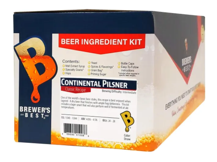 Brewer's Best Continental Pilsner Homebrew Beer Ingredient Kit