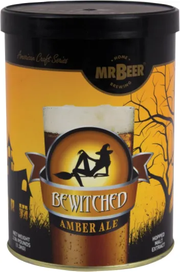 Mr - Beer Amber Ale 2 Gallon Homebrewing, Refill, Yellow