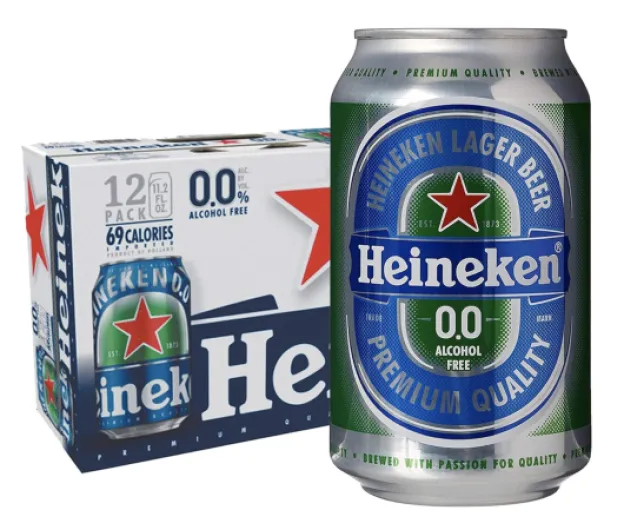 Heineken 0.0% Non Alcohol Beer - Great Taste, Zero Alcohol, 11.2 Fl Oz - 12 Pack