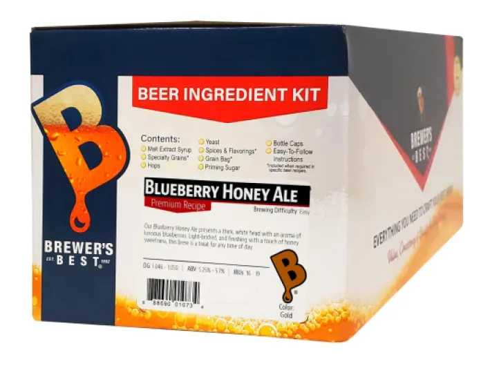 Brewer's Best - 1073 - Home Brew Beer Ingredient Kit (5 gallon), (Blueberry Honey Ale) Golden