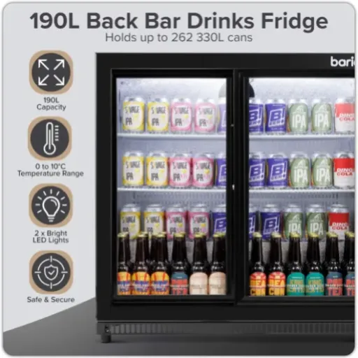 Baridi DH273 Review: a no-nonsense back bar fridge with loads of space and sliding doors