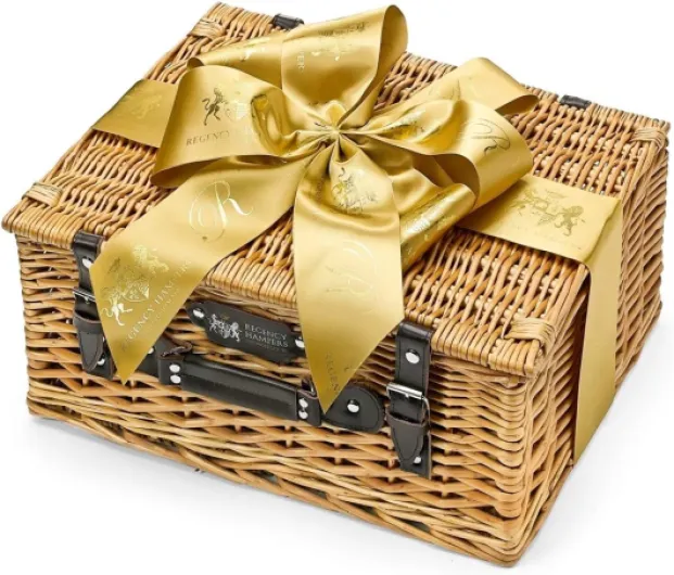 Gourmet Guinness Gift Set in Wicker Picnic Basket - Eton Guinness Hamper with Mature Cheddar, Cotswold Brie, Shortbread, Chocolate Selection - Anniversary Beer Gifts for Dad, from Regency Hampers
