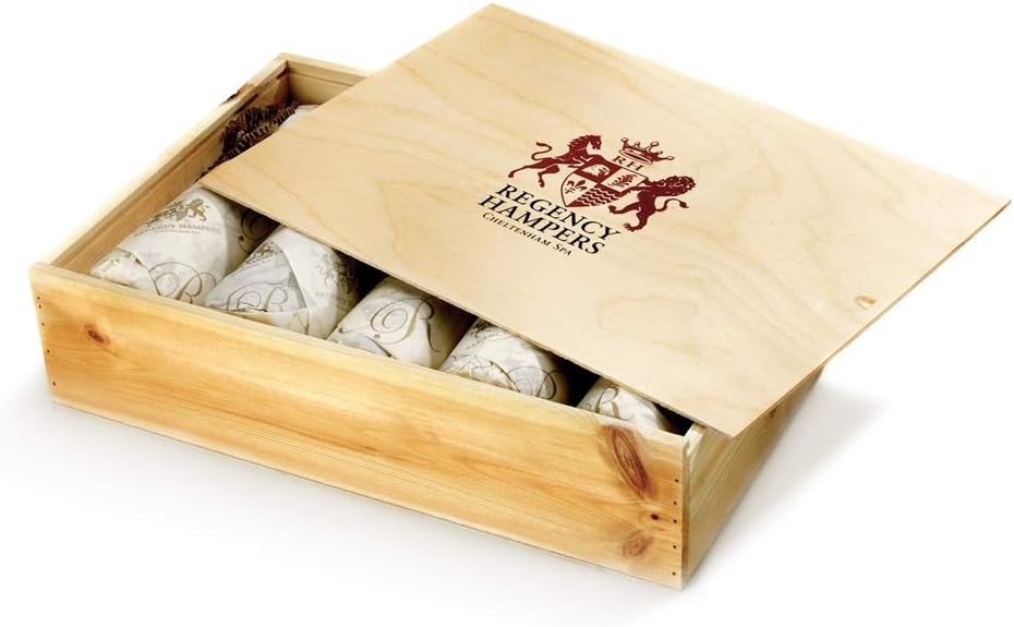 Five Bottle Guinness Selection Hamper - Luxury Stout Gift Box with Five Draught Bottles in Wooden Crate with Sliding Lid - Guinness Gift Set for Him, from Regency Hampers