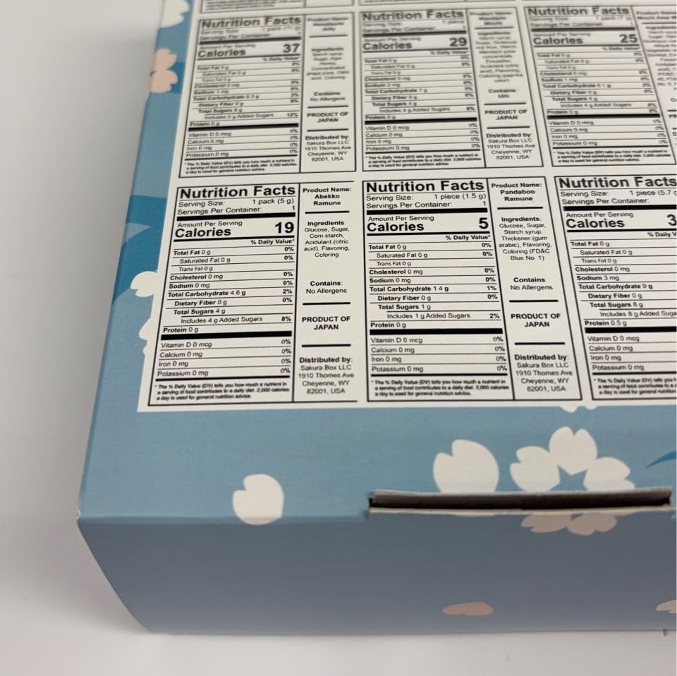 Japanese Snacks & Candy Box w/English Pamphlet 20 Pieces Dagashi, Sweets, Snacks, Candy, Gum 280 grams