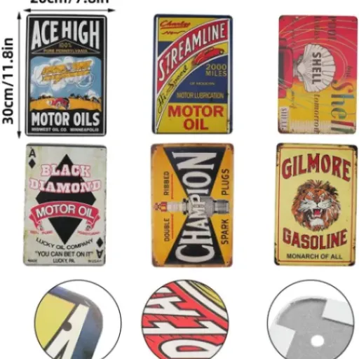 Doafoce Vintage Metal Signs Review: cheap, tough car-themed decor for garages and man caves