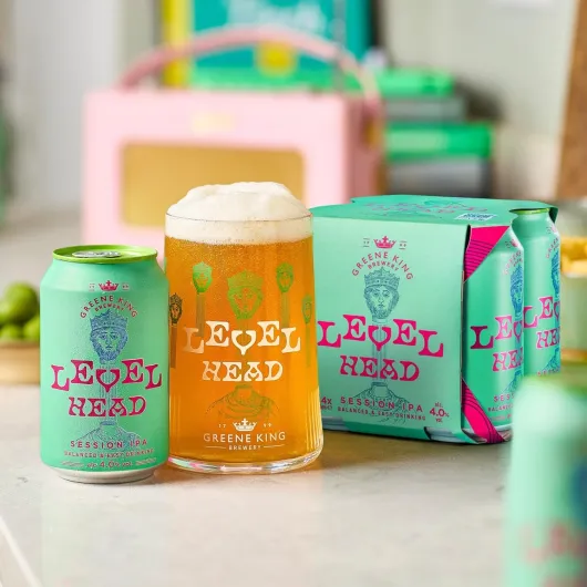 Greene King Level Head Session IPA Beer, 24 x 330ml Cans, 4.0% ABV
