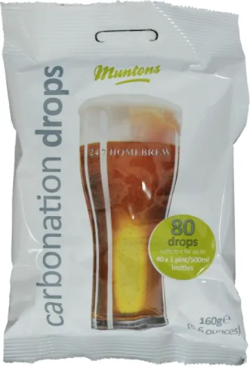 Muntons Carbonation Drops 80 160g Sugar Tablets for Priming Beer & Cider Bottles