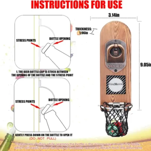 ZONSUSE Wooden Beer Bottle Opener Review: fridge-friendly opener with a geeky customizable screen