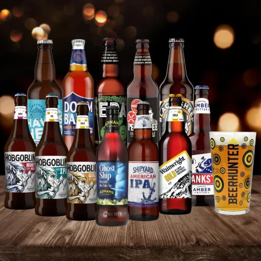Best of British Real Ale Beer Mixed Case with Glass (12 Pack) - Premium Selection, Birthday Gifts for Men, For Her, Beer Gifts for Men, Men's Birthday Gifts, Beers and Lagers Offers
