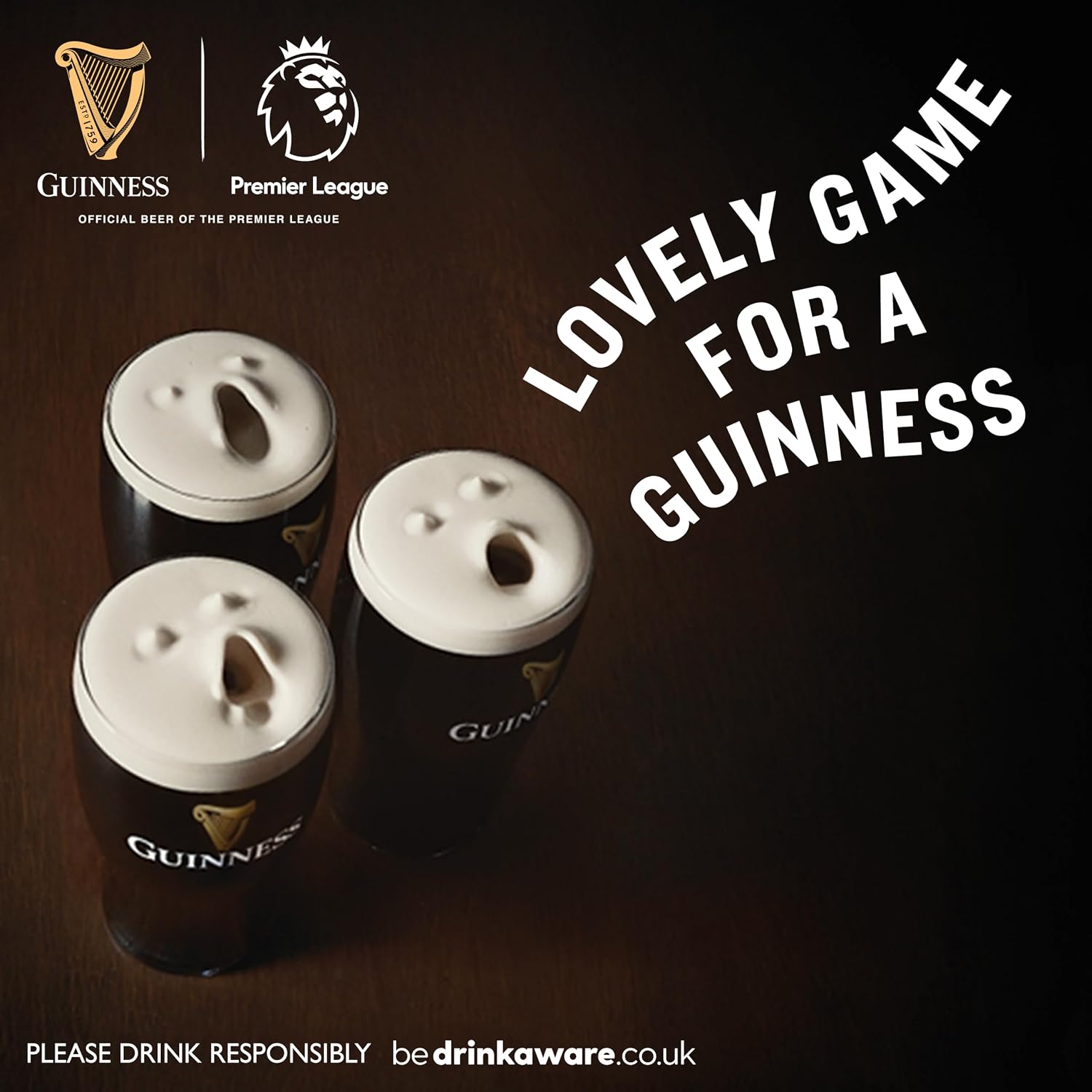 Guinness Draught 0.0 Alcohol Free Stout - 0% vol - 24 x 440ml - Official Beer of the Premier League - Notes of Sweet Malt & Hop Bitterness - Dark Ruby Red Beer - Hints of Chocolate & Coffee