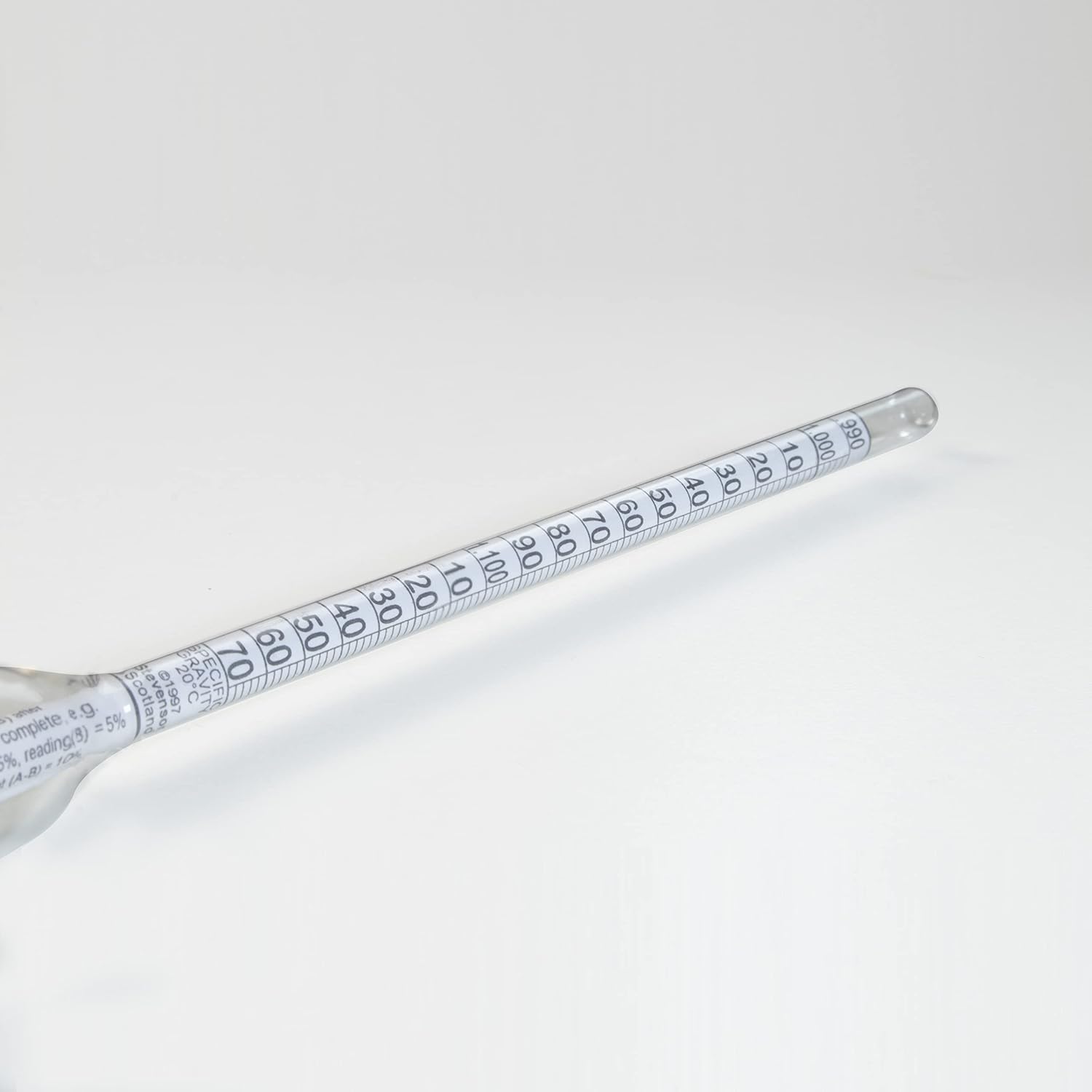 Triple Scale Hydrometer (S1310) - For Home Brewing And Winemaking, Glass, Specific Gravity 0.990 to 1.170 Sugar Scale Brix/Plato (% sugar)
