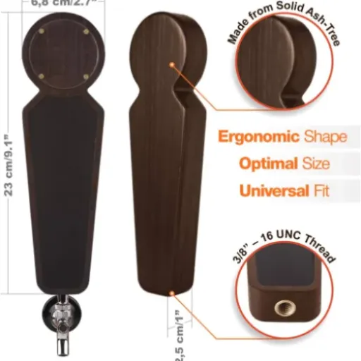 Teslyar Large Wooden Tap Handles Review: a simple way to clean up and label your kegerator